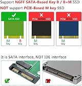 Multibao M.2 NGFF to 2.5 Inch SATA Adapter Card B Key Enclosure 8mm view 5