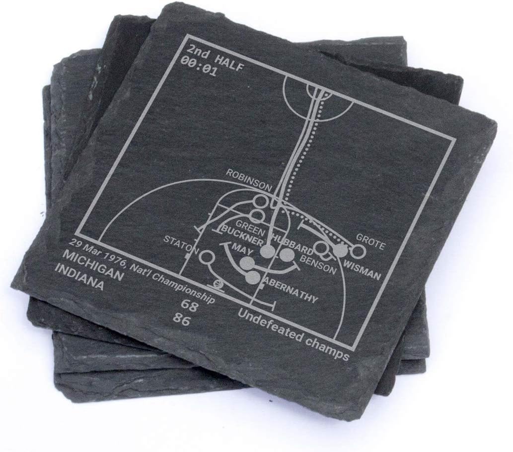 Greatest Indiana Basketball Plays - Slate Coasters (Set of 4)
