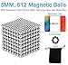 512 Pcs 5 mm Magnetic Fidget Blocks Extra 8Pcs, Separator Card, Travel Pouch Metal Gift Box