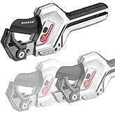 PINOZE PVC Pipe Cutter, 3-Gear Adjustable Cut up to 2-1/2”, Ratchet Pipe Cutter Tool Heavy-Duty for PVC, PPR, PE, PEX, Plastic Hoses & Plumbing Pipes with Teflon Coated SK5 Blade