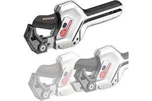PINOZE PVC Pipe Cutter, 3-Gear Adjustable Cut up to 2-1/2”, Ratchet Pipe Cutter Tool Heavy-Duty for PVC, PPR, PE, PEX, Plastic Hoses & Plumbing Pipes with Teflon Coated SK5 Blade