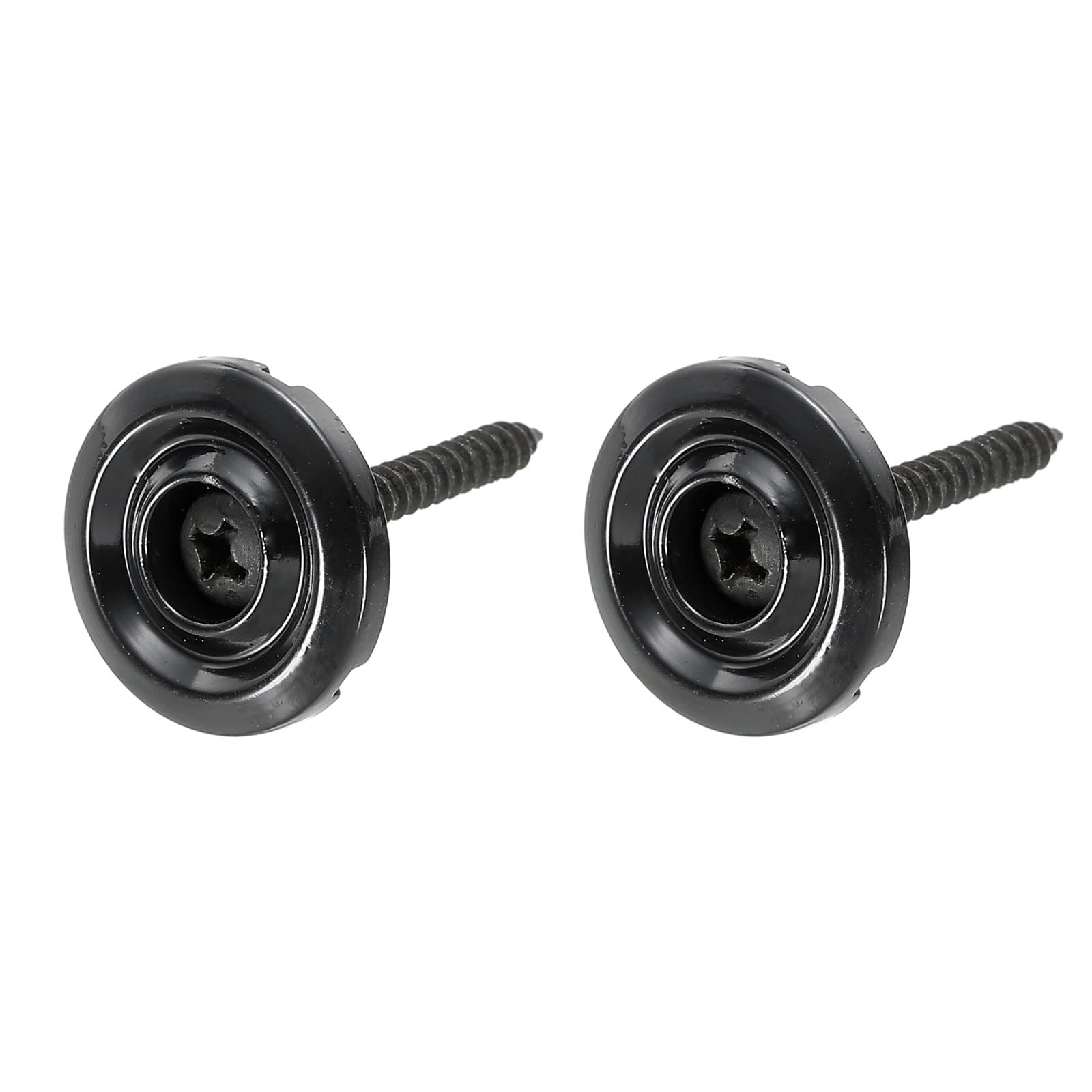 PATIKIL Guitar String Tree Retainer 18.5x8.65mm Black with Screws for Bass Guitar Hardware Part Accessory 2pcs
