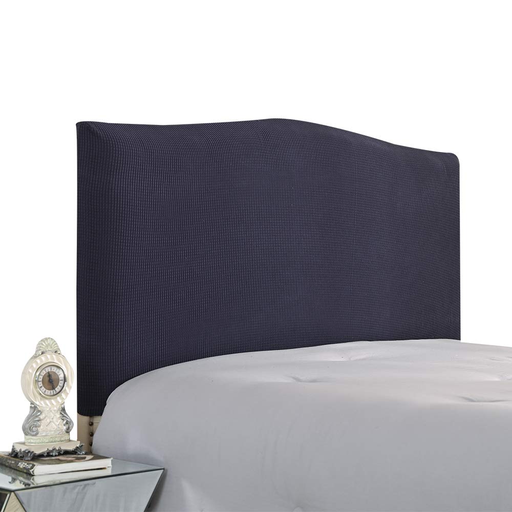 WINS Bed headboard cover protector slipcover for bed headboard dustproof solid bed headboard cover stretch single double king Dark gray