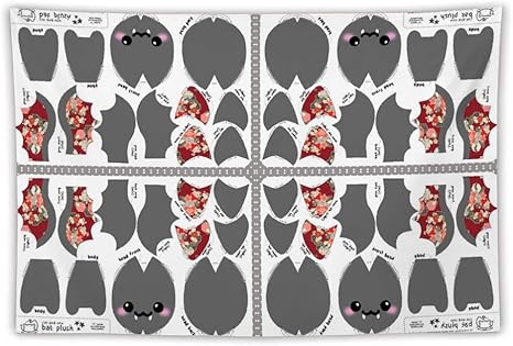 Amazon Co Jp グレーの着物バットぬいぐるみをカット ソーイング タペストリー タペストリー ゆずソフト壁掛け おしゃれ 壁飾り 撮影背景布 ビーチタオル ブランケット ファブリック 壁飾り デザイン プリント 多機能装飾用品 個性ギフト ホーム キッチン