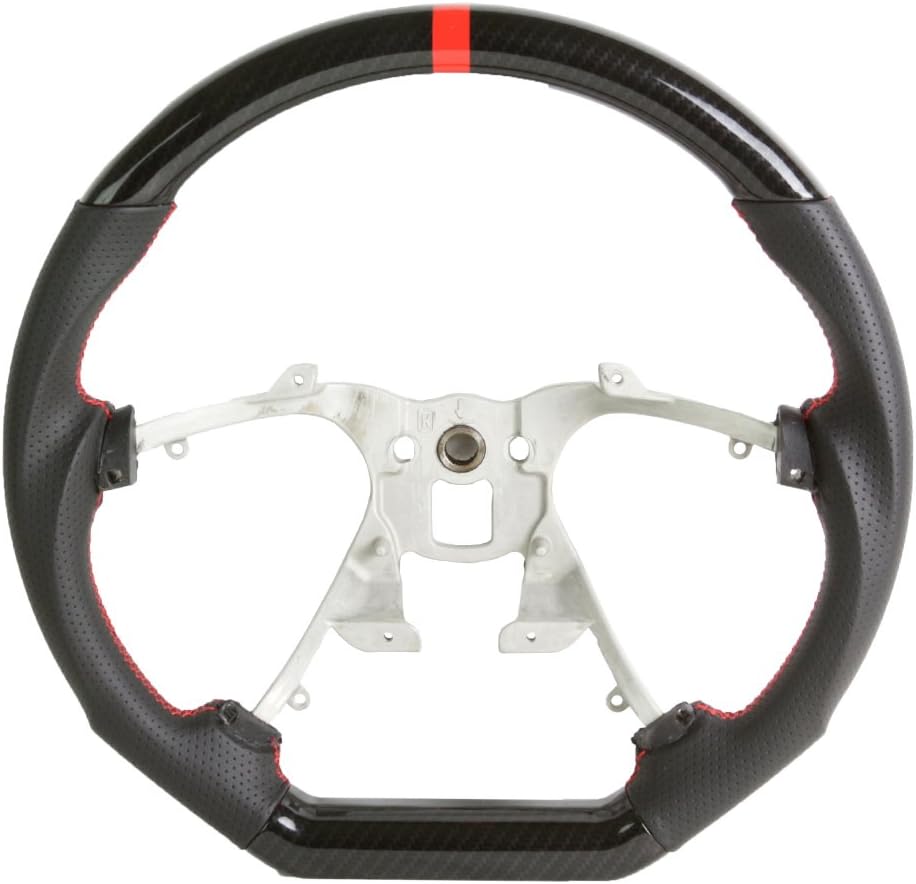 PROMOTORING For Handkraftd 07-13 Chevrolet Cadillac GMC SUV Truck Steering Wheel - Carbon w/Red