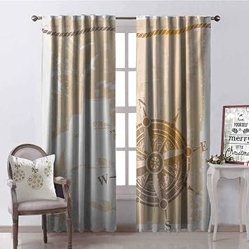 Amazon Com Gloria Johnson Compass 99 Blackout Curtains Nautical