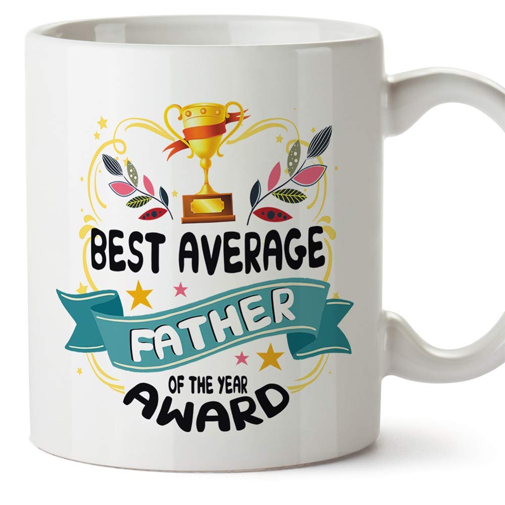 MUGFFINS Dad Mug - "Best dad Award" - Father's Day Gift/Present for Daddy - Tea/Coffee Ceramic Cup 11oz