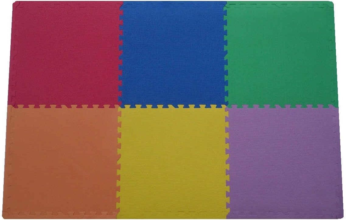 Get Rung Fitness Mat with Interlocking Foam Tiles for Gym Flooring. Excellent for Pilates, Yoga, Aerobic Cardio Work Outs and Kids Playrooms. Perfect Exercise Mat