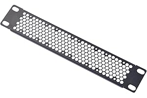 GeeekPi Vented 1U Blank Panel Metal Rack Mount for DeskPi RackMate T1/T0/T2 and 10 Inch Server Rack/Network Cabinet