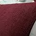 CaliTime Throw Pillow Covers Decorative 18 X 18 Inches Pack of 2 Cozy Chenille Cushion Cases for Couch Sofa Bed Living Room Home Burgundy