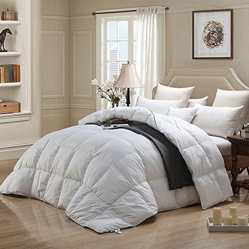 WENERSI White Down Comforter Full / Queen Size,Duvet Insert 600TC- 100% Cotton Cover with ULTRA FRESH Treatment,700+ Fill Power