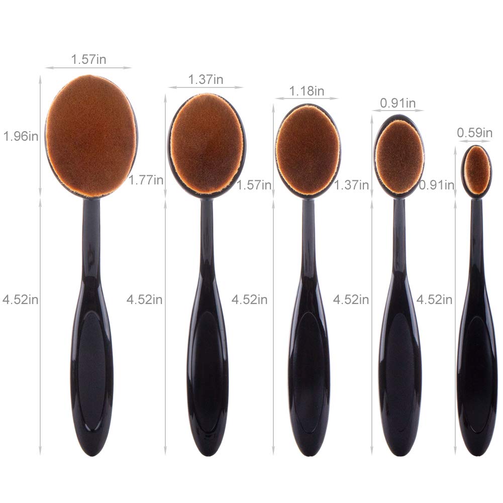 UNIMEIX 5 Pack Blending Brush for Card Making Crafting Ink Blender Brushes Set Tool Crafter Paper Background Brush Drawing Scrapbooking & Stamping Supplies (Brown)