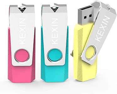 KEXIN 32GB Memoria USB 2.0 Pendrive 32GB Flash Drive USB 2.0 Memory Stick para Computadoras, Tabletas y Otros Dispositivos [3 Unidades ] Color de Amarillo, Rojo, Verde: Amazon.es: Informática