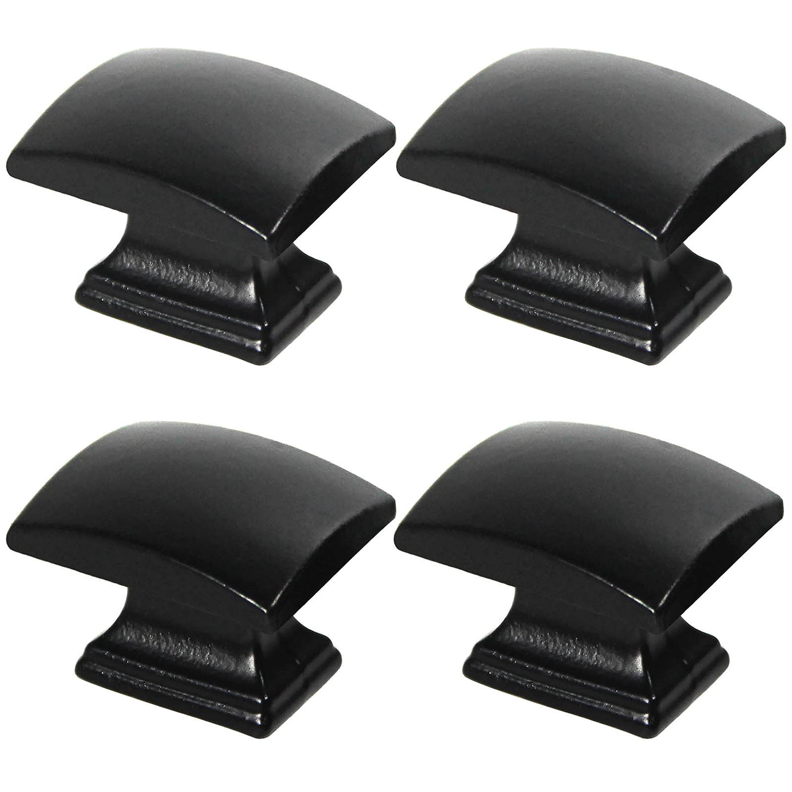 Sopicoz Metal Cabinet Knobs Black Kitchen Knobs Square Furniture Knobs Pull Handles for Drawer Dresser Pack of 10