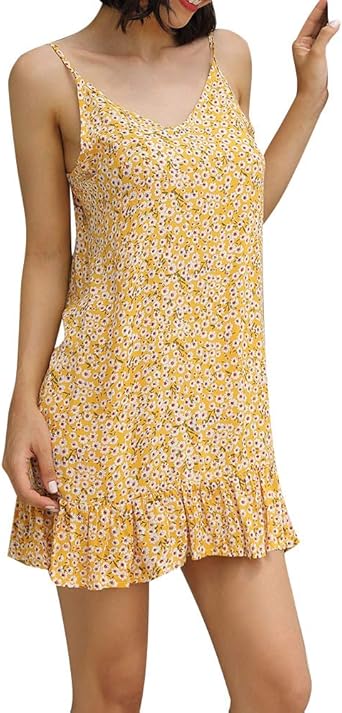womens yellow sundress