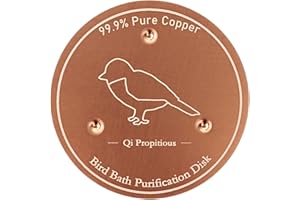 Ajedrmy Bird Bath Copper Disk, 99.99% Pure Copper Disk for Bird Baths, Stable Triple-Point Support, Safe Natural Solution for Outdoor Birdbaths Bowls, All-Season Use with All Outdoor Birdbath Bowls