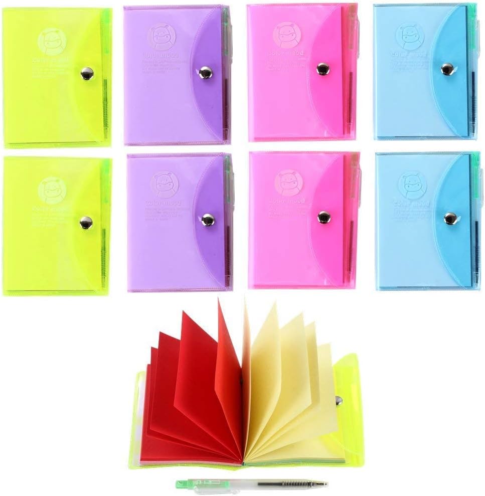 Shulaner Small Tear Off Memo Note Pad Non Stick Blank Colorful Pages