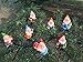 Blugood 7 Set Mini Gnome Figures Garden Decoration - Seven Dwarfs Statues