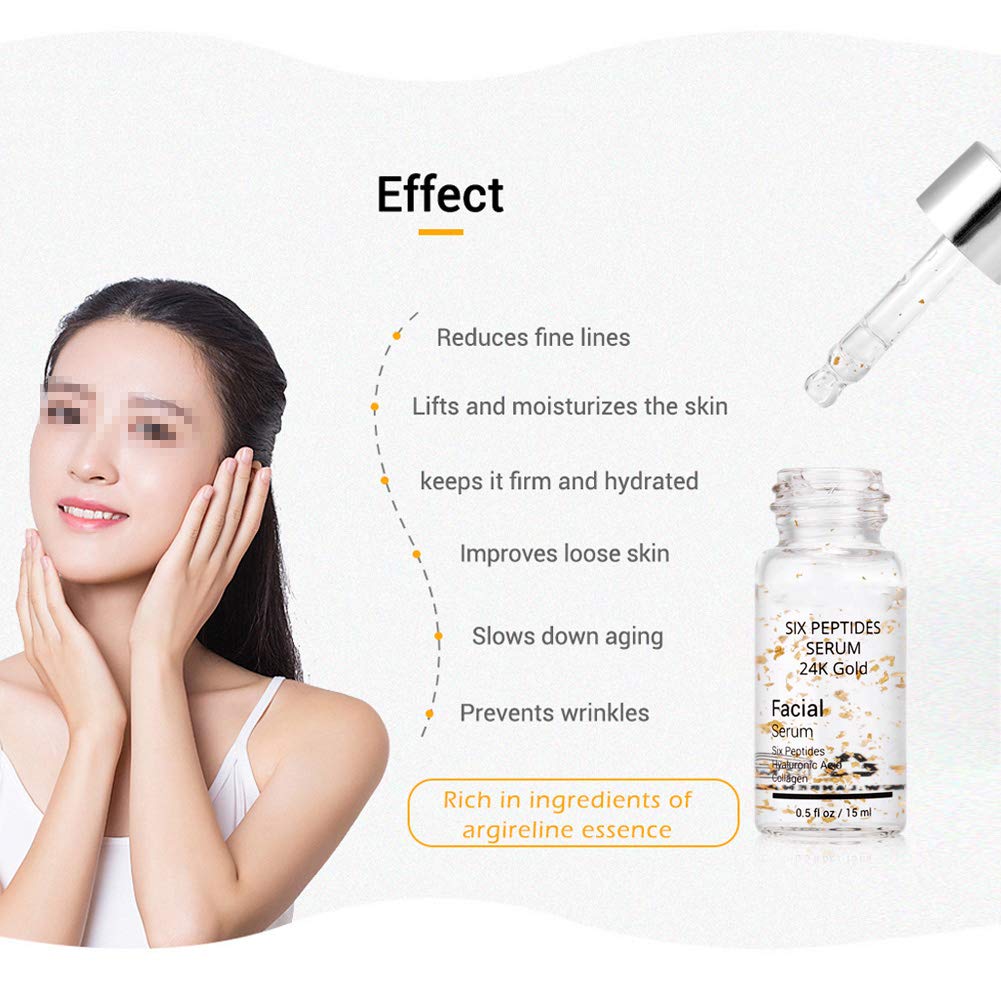 six peptides serum 24k gold