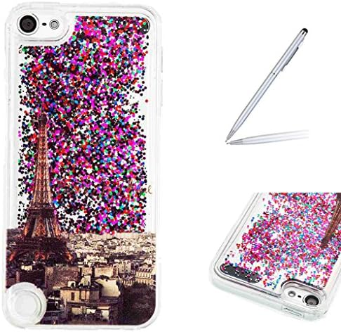 Trumpshop Protective Cover for Apple iPod Touch 5 (5th Generation) / Touch 6 (6th Generation) Creative Flowing Liquid 3D Quicksand + Paris + TPU Silicone Case Anti-Scratch Shockproof