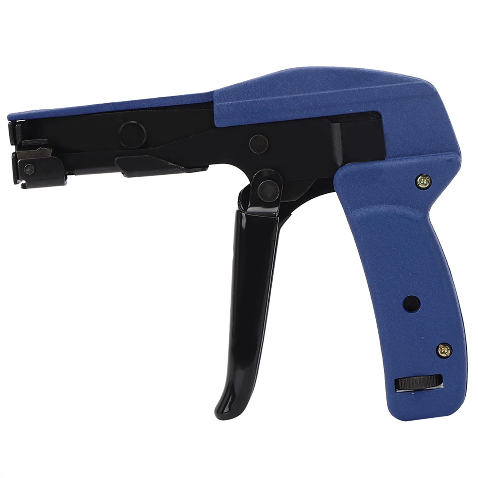 Chrome Vanadium Cable Tie Gun, Ocean Blue Steel Fastening Tool for 2.2-4.8mm Ties, 156x128x13mm