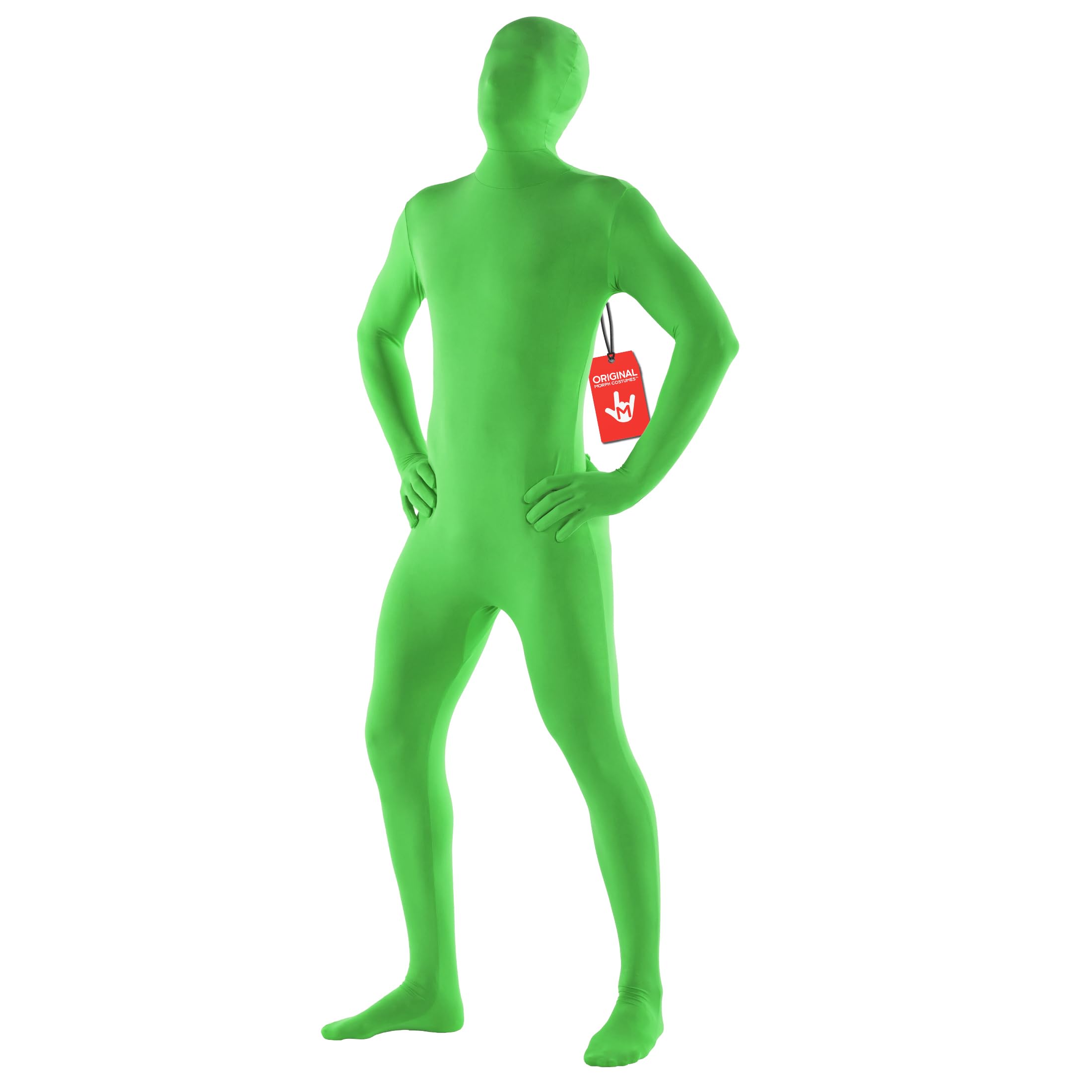 Adults M-Suit Green Second Skin Halloween Fancy Dress Costume - size Xlarge - 5'10-6'2 (178cm-188cm)