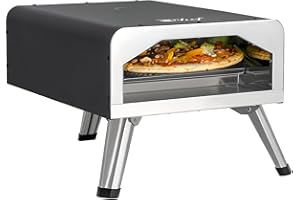 Deco Chef Electric Pizza Oven, 12-Inch Ceramic Stone and Grill, 1800W, Bakes up to 750 Degrees for Countertop Artisan Style Pizza, 13" Double Wall Stainless Steel, Indoor & Portable Outdoor Pizza Oven