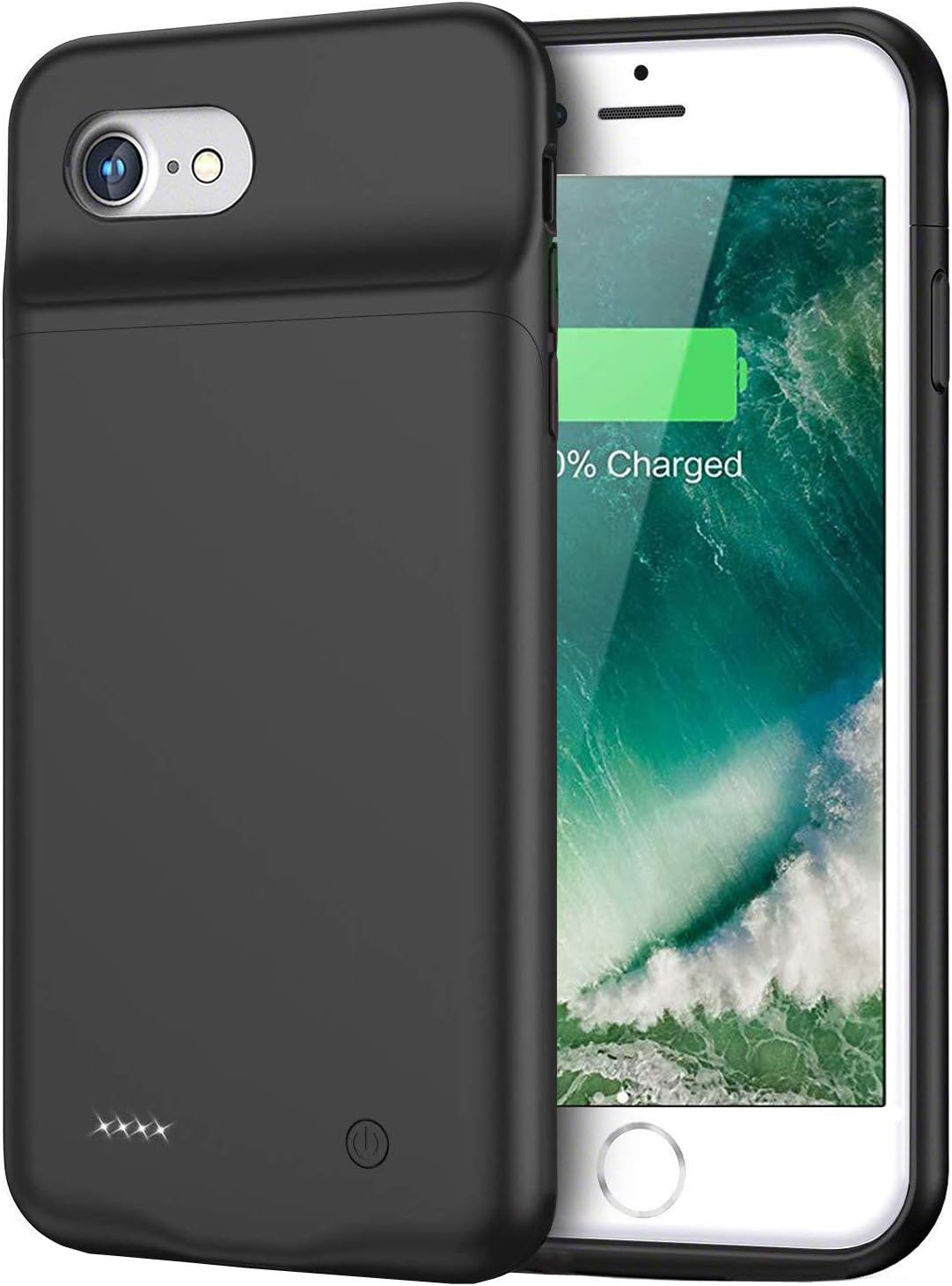 Battery Case for iPhone 8/7/ 6/ 6s, 3000mAh Slim Portable Protective Charging Case Extended Rechargeable Battery Pack for iPhone 8/7/ 6/ 6s (4.7 inch) Charger Case-(Black)