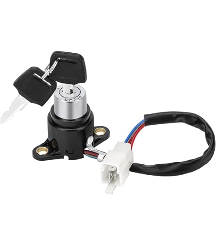 Motorcycle Ignition Switch (3-Pin) With 2 Keys For Honda Shadow 1100 (2000-2007) - Replaces 35100-MCK-A00