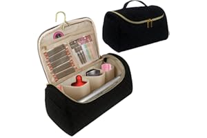 Boczif Travel Case for Airwrap Styler, Travel Storage Bag for Pre-Styling Dryer and Hair Curler Accessories, Airwrap Travel Organizer Curling Barrels Case Cosmetic Bag for Curler Hair Tool