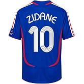 Zidane France Retro Men&rsquo;s Soccer Jersey Home &amp; Away Short Sleeve for Game Day, Training, or Casual Wear