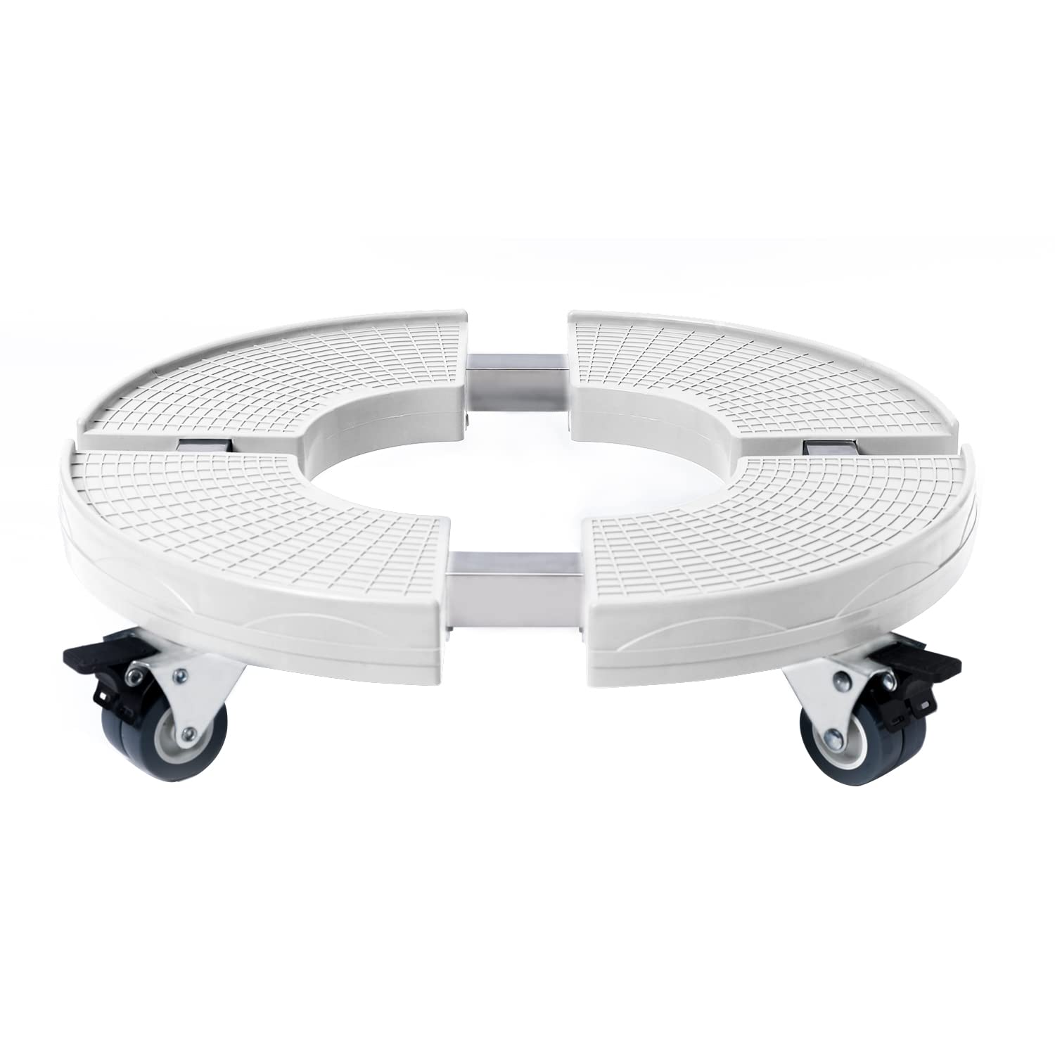 ETRAVEL Plant Caddy with Wheels with 8 Lockable Casters, Rolling Plant Stand Adjustable 38-58CM, Plant Stand with Wheels 200KG Capacity for Outdoor Indoor Large Plant/Flower Pot (WHITE)