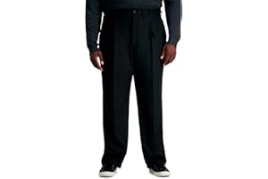 Haggar Men's Cool 18 Pro Classic Fit Pleat Front Hidden Expandable Waist Pant- Regular and Big & Tall Sizes