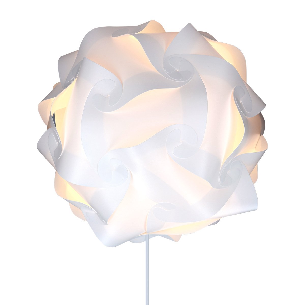 Schirm Teile Set Mit Netzkabel Schalter E27 Fassung Puzzlelampe Stehlampe Deckenleuchte In Weiss Kwmobile Diy Puzzle Lampe Xl Lampenschirm 