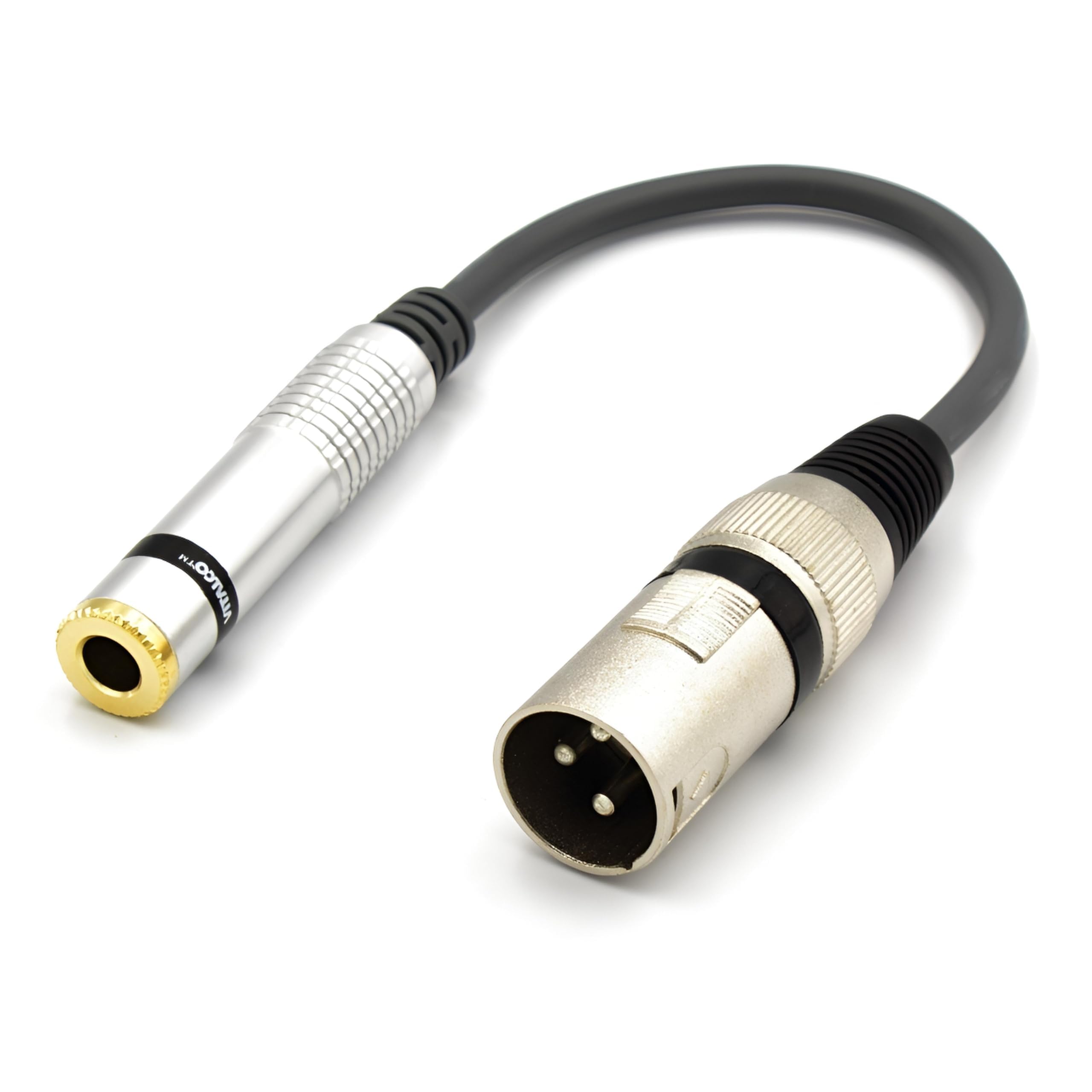 VITALCO XLR Male to 6.35 Jack Stereo Female Adapter 1/4 Jack TRS to 3 Pin Microphone Audio Cable