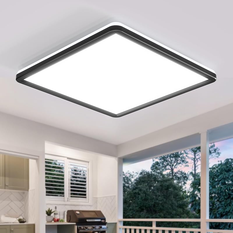 zemty LED Ceiling Light 29cm 36W 3240LM Waterproof Flush Mount Square