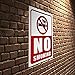 No Smoking Sign - 4 Pieces - Rust Free - Clear and Visible Text - Light, Tough, Long-Lasting - Stop Cigarette/Cigar Use - Perfect for Office