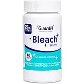 Bleach Tablets for Laundry &amp; Household Cleaning &ndash; 40 Count Fast Dissolving Bleach Tabs for Washer, Toilet, Bathroom &amp; Kitchen &ndash; Liquid Bleach Alternative &ndash; GuardH