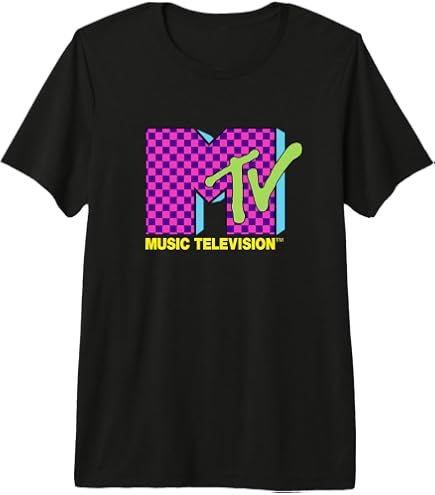 Amazon.com: MTV Music Television Retro 80's Neon Pink Checkerboard