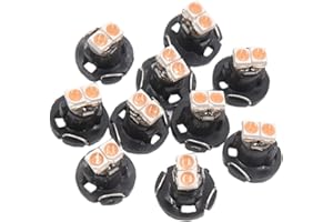 ACROPIX Universal T4.2 2-3020 LED Car Interior Dashboard Panel Light Bulb Purple Light Black - Pack of 10