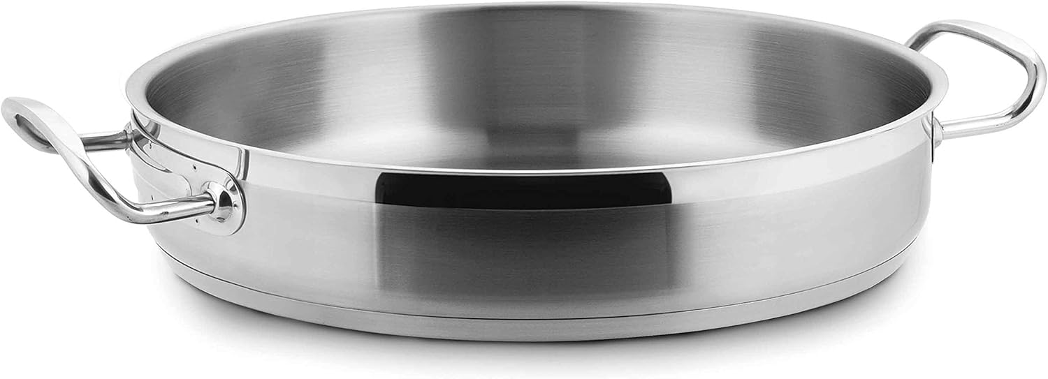 Lacor Round Dish Wo/Lid Diameter 32 cm Eco-Chef, Stainless Steel, Silver