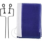 Culnflun Table Tennis Net, 180x15cm Durable Polyester Ping Pong Net with Metal Bracket for Indoor and Outdoor Blue