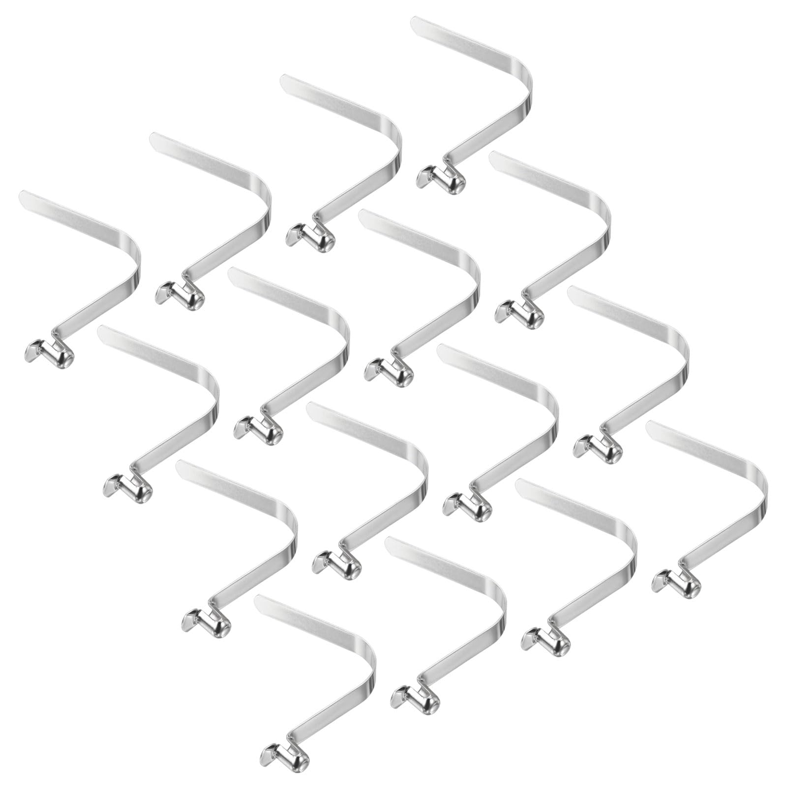 PATIKIL 8x5.5mm Kayak Paddle Snaps, 16 Pack Tent Pole Clips Steel V Shaped Single Pin Push Button Spring Clips Lock Tube Pole Clips for Camping Awning