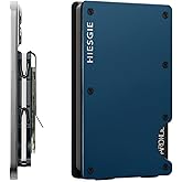 HIESGIE Compatible with MagSafe Wallet, Slim Wallet for Men with Money Clip, Rfid Blocking Metal Card Holder, Minimalist Magnetic Wallet Compatible with iPhone 16/15/14/13/12 Series - Navy Blue