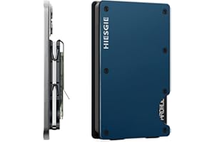 HIESGIE Compatible with MagSafe Wallet, Slim Wallet for Men with Money Clip, Rfid Blocking Metal Card Holder, Minimalist Magnetic Wallet Compatible with iPhone 16/15/14/13/12 Series - Navy Blue