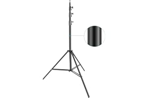 Neewer Heavy Duty Light Stand, Metal 13ft/4m Adjustable Photography Tripod C Stand with Spring Cushion 1/4" Screw for Studio LED Continuous Light Background Flash Strobe, Max Load: 22lb/10kg, Black