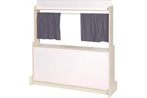 ANGELES Children’s Factory Puppet Theatre with Dry Erase Board, Kids Pretend Play Learning Activities, Small Whiteboard, Classroom Furniture, Assembly Required
