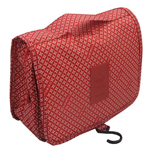 ITraveller Portable Hanging Toiletry Bag, Red