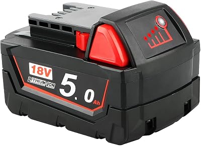Waitley P0WER ELEKTR0 5.0Ah Li-ion Battery for Milwaukee M18 18V 48-11-18xx