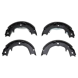 TRQ Rear Parking Brake Shoe Set Compatible with